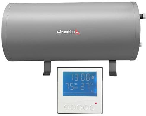 Swiss Outdoor S.O. Camper Chaudière à eau chaude 10 l 12 V 200 W avec écran LCD pour caravane, camping-car pour eau chaude