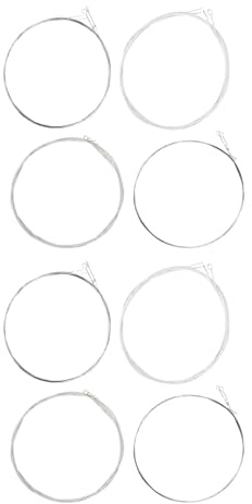 8 Piezas de Cuerdas de Mandolina de Repuesto Calibre de Luz Fácil Instalación Sonido Brillante Textura de Metal para Cuerdas de Mandolina de Instrumentos Musicales