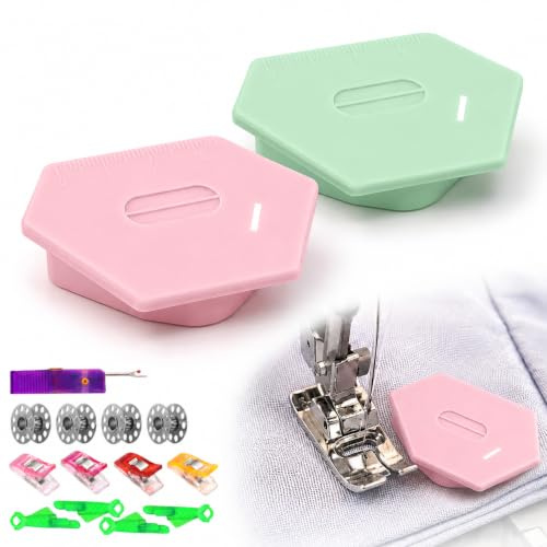 SKNC 15 Pcs Magnetic Seam Guide for Sewing Machines,Sewing Machine Quilting Accessories Tools with 2 Magnetic Seam Guide,1Seam Ripper,4 Sewing Machine Bobbins,4 Needle Threader,4 Sewing Clips