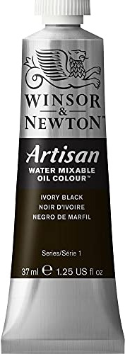 Winsor & Newton Huile Diluable à l’eau Artisan - Couleurs à l'huile Pour les Arts Plastiques - Sans Solvants, Se Diluer à l’eau, Tube de 37ML, Couleur Noir d'Ivoire