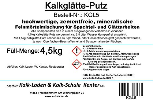 Kalk-Glätte-Putz naturweiß 4,5kg