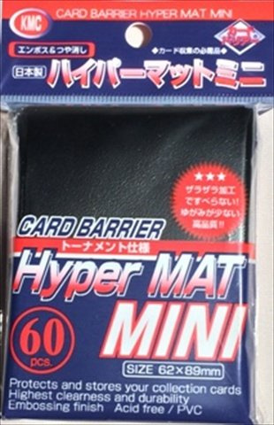 KMC 60 Hyper Mat Black Small Mini Size Sleeves - Kartenhüllen Schwarz - Yu-Gi-Oh!
