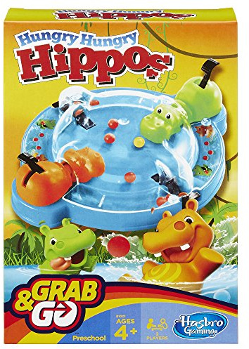 Elefun & Friends Hungry Hungry Hippos Grab & Go Game (Includes 2 Chomping Hippos)