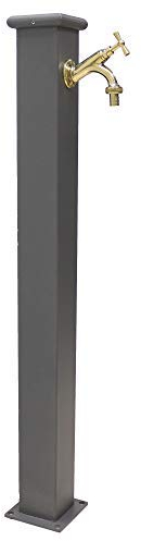 Fonderia Bongiovanni | Fontana a Colonna | Modello Olimpia | per Casa Giardino | con Impianto Idrico | con Rubinetto Ottone Lucido | Fontana Colonna da Giardino Esterno | Fontana da giardino esterno