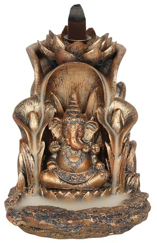 Goloka Bronze Ganesh Rückfluss Räucher Brenner