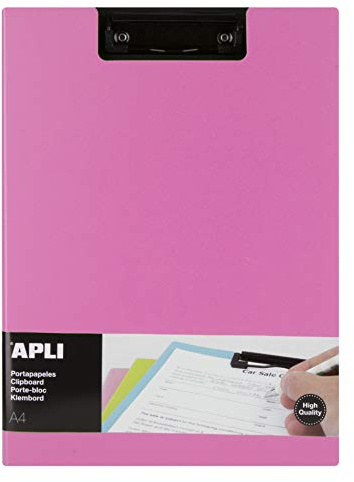 APLI 17208 - Clipboard mit Klappe Premium Rosa A4