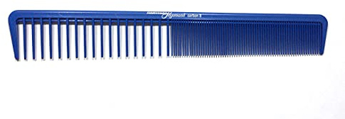 Hercules Sägemann HS C8 carbon 8 Profi Haarschneidekamm blau Haarkamm (antistatisch) Carbonkamm mit 2 Zahnungen fein + sehr grob/weit, 7,5 Zoll, Haar-Bart-Kamm (8b)