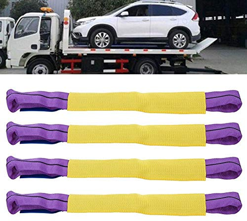 lyrlody Spanngurte, 5T Zurrgurt Radgurte Autotransport Ratschenspanngurt Radsicherung Zurrschlaufen Spanngurt für Anhängertransporter, 4pcs