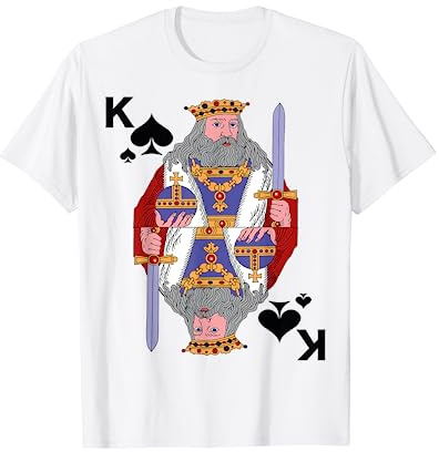 Spielkarte König King Pik Karte Kostüm Fasching Gruppen T-Shirt