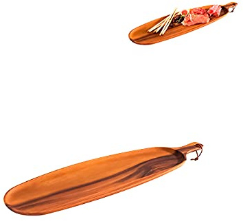 APS 887 Planche de service « SHARING », 51,5 x 18 cm, hauteur 1,5 cm, bois d'acacia, huilé, poignée 8,5 cm