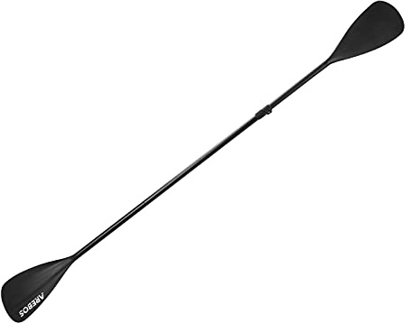 Arebos 2-in-1 Doppelpaddel & Einzelpaddel | SUP Hilfspaddel | Kanu Stechpaddel | Kajak | Ausziehbar 156-215cm Aluminium