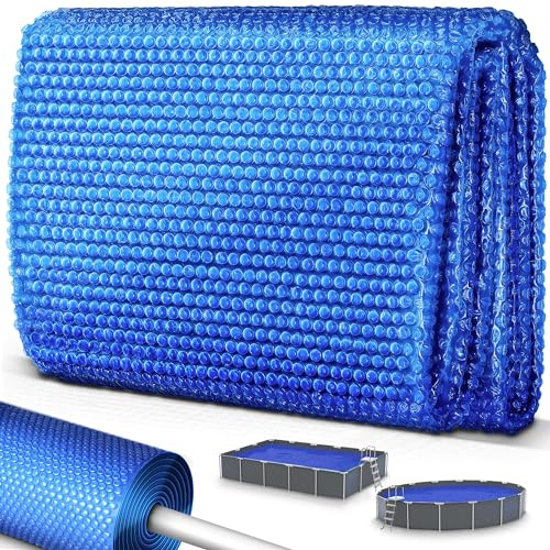 tillvex Cobertor Solar para Piscinas Redonda Ø 549 cm | Espesor de la lámina Solar 120 µm | La Cubierta Solar se Puede Cortar a Medida | Calefacción de la Piscina para el Calentamiento del Agua