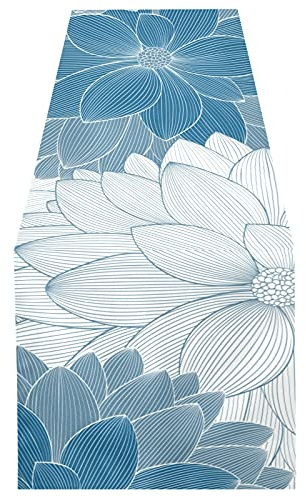Dahlien-Blumen, Tischläufer, Küche, Esstisch, Abdeckung, für Zuhause, Party, Urlaub, Bauernhaus, 45,7 x 182,9 cm