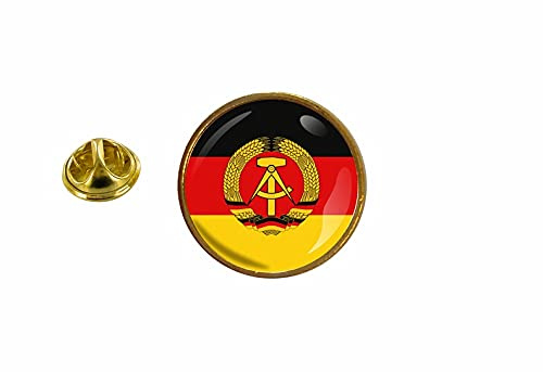 Akachafactory Anstecknadel Flagge Deutschland DDR ist rund