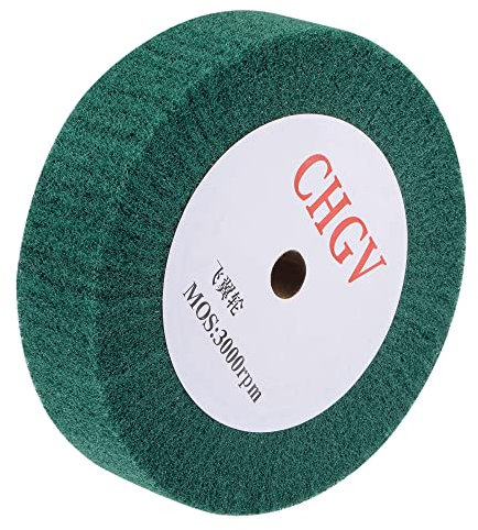sourcing map Roue à lamelles abrasives pour acier inoxydable, cuivre, 200 mm x 50 mm, grain 240