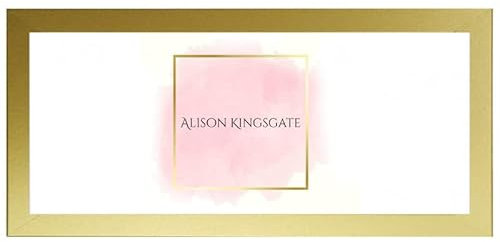 Alison Kingsgate Modern 98X33CM GOLD Photo Frame-Engineered Wood Picture Frames with Shatterproof Perspex - Ideal for Certificates & Artwork-Wall Mount or Tabletop - Multiple Sizes & Colours Available