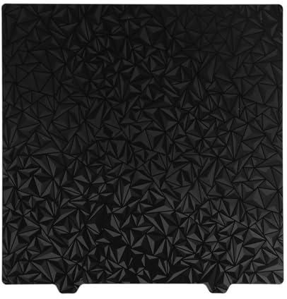 ciciglow Doppelseitiges 355 X 355 Mm Großes 3D-Drucker-Druckbett aus PET PEI mit Glättender Oberfläche und Textur, Kompatibel mit 350 V2, PLA PETG ABS TPU TPE HPS (Stahlplatte)