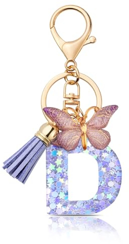 MORSUNBELA Schlüsselanhänger Buchstabe Mädchen Keychain Letter | Personalisierter Buchstaben-Schlüsselanhänger für Mädchen und Damen, süßes Accessoire für Schlüssel, Tasche oder Rucksack
