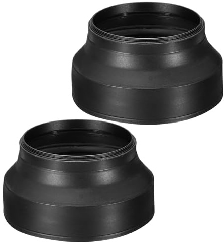 PATIKIL 77mm Camera Lens Hood, 2Pcs Rubber Collapsible Lens Protector Anti-Reflection Blocks Excess Sunlight Enhance Camera Photography for Nikon, for Fujifilm, for Pentax, for Leica