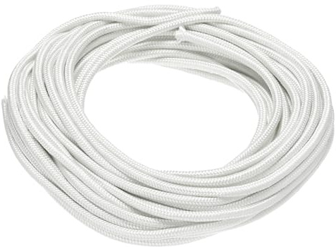 QUARKZMAN 10 Mètre/32,8ft 15AWG Fil Électronique Câble Flexible Blanc | en Mica, Câble Électrique Tressé Isolé à Haute Température de 500 Degrés Celsius, Résistant à la Chaleur, pour Lampe