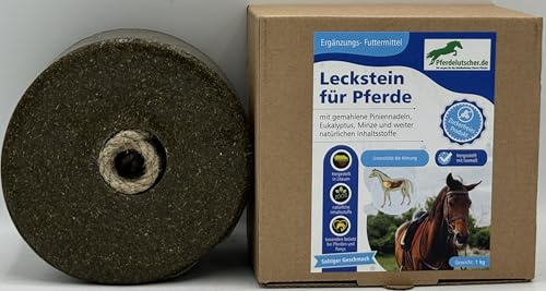 Pferde Leckstein Piniennadeln
