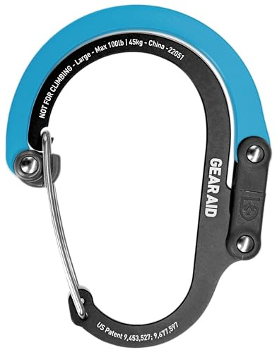 GEAR AID HEROCLIP Large Carabiner Gear Clip with 360° Swivel Hook
