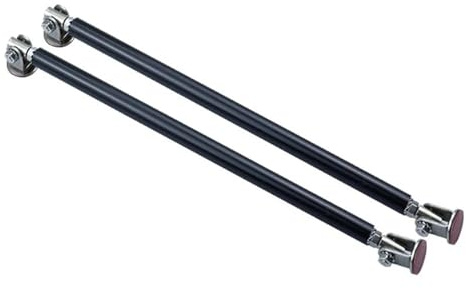 Auto-Frontspoiler 200mm Universal Auto Splitter Stangen Racing Einstellbare Edelstahl Front Stoßstange Lip Unterstützung Tie Bar Kit Sparen Bohren Loch Frontstoßstange(2pc 20cm Black)