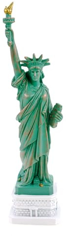 Kremers Schatzkiste Freiheitsstatue Dekofigur 22 cm grün Polyresin handbemalt I Statue of Liberty Miniatur Skulptur 22x5,5x5cm I Innenbereich Deko Figur New York Souvenir Geschenkidee