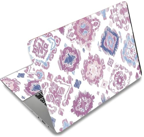 SUPERDANT Cover Adesiva per Computer Portatili Notebook Protezione Universale per Computer Portatile Adatta A 12 13 13.3 14 15 15.4 15.6 Motivo Tribale In Stile Acquerello Rosa.
