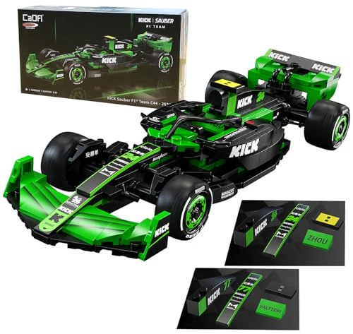 JAMARA 402861 CADA Kick Sauber F1® Team C44-2024 Bricks 1:24, Voiture Jouet, Voiture de Course de Sport pour Enfants à partir de 8 Ans, kit de Briques de Serrage, idée Cadeau pour Enfants, fidèle aux