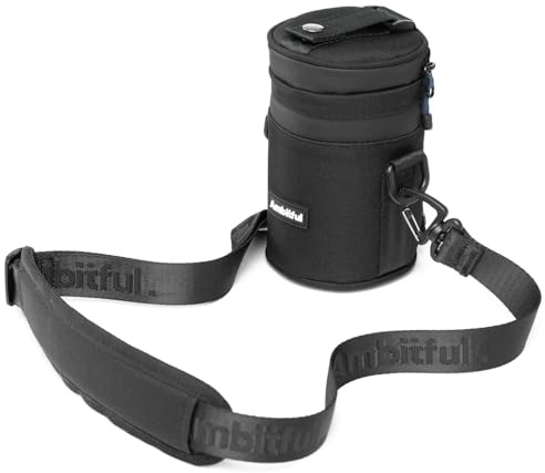 Ambitful Dubbelkamera-objektivfodral, vatten/damm/stötskyddslinsväska för DSLR-kameraobjektiv kompatibel för Sony, Nikon, Canon, Fujifilm, Tamron Fits-linser nedan, 75 mm x 100 mm (2,95 × 3,94 tum