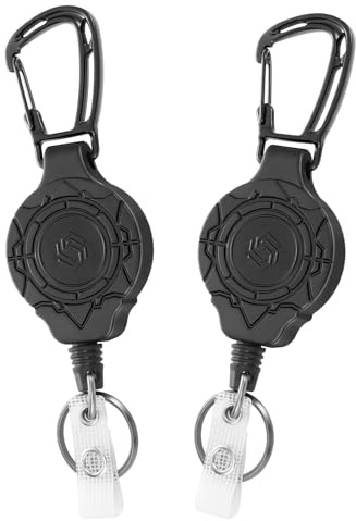 2Er Set Ausweis Jojo Mit Stahlseil, Heavy Duty Badge Reel, 80 Cm