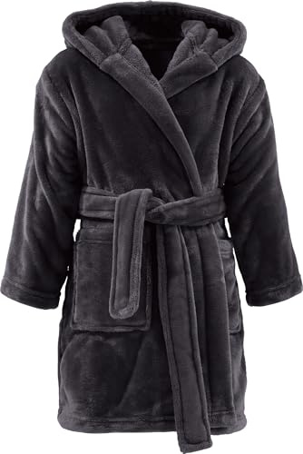 REDBEST Unisex-Bademantel Perris mit Kapuze - pures Kuschelvergnügen, samtweiche Qualität, schnell trocknend, mit Taschen, Gürtelschlaufen und Bindegürtel Fleece