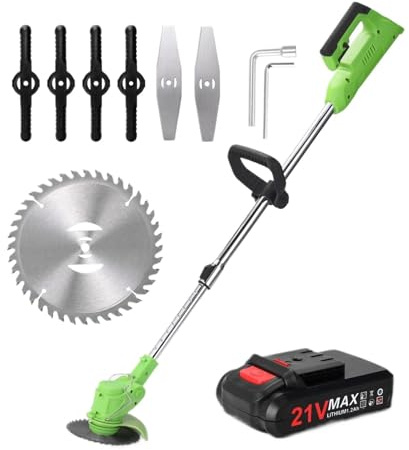 Tagliaerba Elettrico Batteria Agli Ioni Di Litio Ricaricabile Tagliaerba Senza Fili Rilascio Automatico Macchina For La Rifinitura Domestica Giardino Potatura Efficiente(1battery)