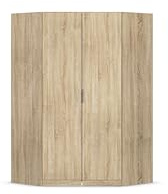 Rauch Möbel LAGOA, Eckschrank, Farbe Eiche Sonoma, Breite 117 cm | Eckkleiderschrank, 2-türig, Zubehör Basic, für Schlafzimmer, Kinderzimmer, Hauswirtschaftsraum, Garderobe, Flur