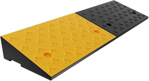 JvFbjLF Rampa de bordillo de Goma - Rampa de Acceso de Alta Resistencia for sillas de Ruedas, Coches, Bicicletas y Motocicletas(100x30x12cm)