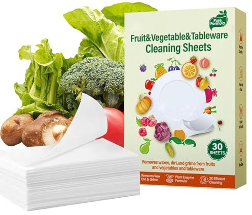 120 Feuilles Lave Vaisselle Dishwasher Sheets, Pastilles Nettoyant Naturel Fruits Légumes Biodégradable, Citron, Nettoyage Puissant, Solubilité Rapide, pour Vaisselle, Fruits Légumes