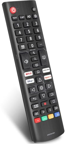 Mando a distancia universal para TV LG, compatible con televisores inteligentes 4K, 8K, OLED, LED, webOS - Reemplazo para AKB76037601, AKB75095307, Netflix, Prime Video, Disney+ Teclas