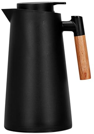 Hoement Bollitore Termico Sottovuoto Vetro Isolante, Brocca D’acqua Grande Coperchio e Manico, Bottiglia D’acqua Isolata per Ufficio e Uso Invernale, Capacità Ampia per Mantenere