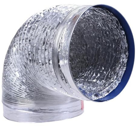 ZYXQQJ 1.5m 2m 3m 4m 5m 6m Abluftschlauch Alu Flexschlauch Hitzebeständiger Lüftungsschlauch Für Dunstabzugshaube Trockner Klimaanlage(L 5m(16.4ft),200mm(8))