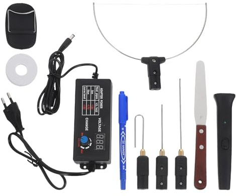 PRETYZOOM Penna Elettrica per Intaglio della Schiuma Taglio di Precisione e Riscaldamento Rapido, Kit in Acciaio Inossidabile e ABS per Artigianato e Fai da Te