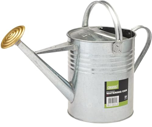 Draper 53234 Galvanised Watering Can, Silver, 9L
