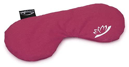 Yogishop Augenkissen Lotus Dream 22,5 x 10 x 3 cm, Bordeaux, Baumwolle, Lavendel-Leinsamen-Füllung, Meditation