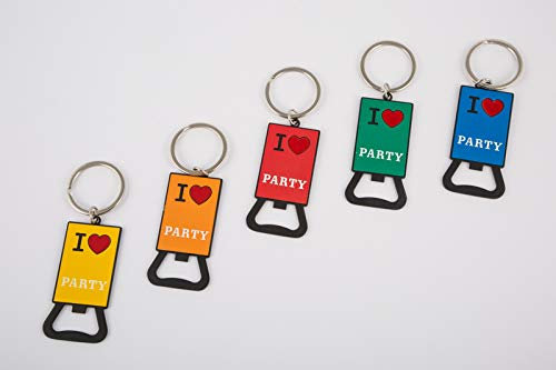 5 PZ Bomboniere Compleanno Portachiavi Cavatappi *I Love Party DGS51538