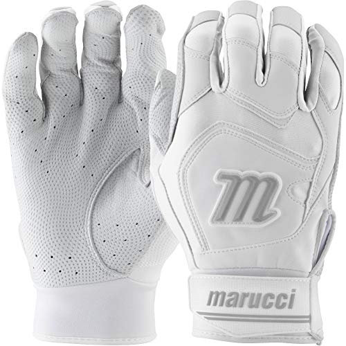 Marucci 2019 Signature Baseball-Schlaghandschuhe, Weiß, Größe XXL