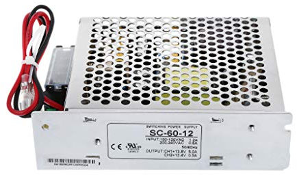 CADANIA Alimentatore Switching SC-60W-12V5A con caricabatteria AC per Monitor ups