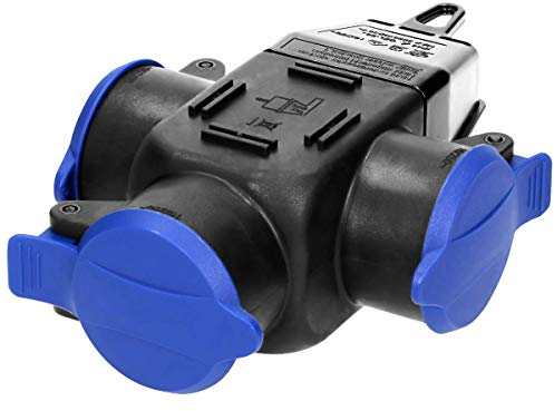 ORNO OR-AE-1346(GS) Hermetischer Verteiler mit 3-Steckdosen Schlagfest IP44 Stecker Schuko Version