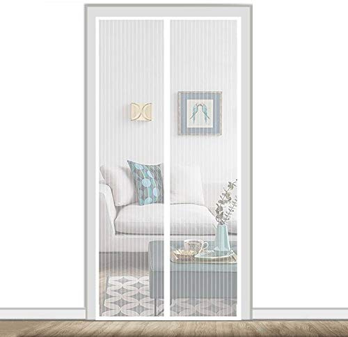 AMCER Zanzariera Magnetica Porta Finestra 120x230cm, Tenda zanzariera Finestra, Anti Zanzare Magnetico Traspirante Resistente, for Corridoi/Porte/Patio - Bianco