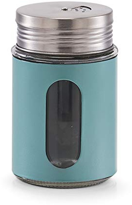 Zeller Glasbehälter für Gewürze, Ø 7 x 11,5 cm, blau, Farbe:blau