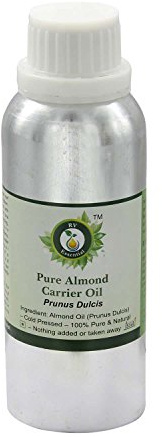 Mandel Öl | Prunus Dulcis | Für Haut | reines Mandel Öl | Für Haare | Zur Massage | Für Gesicht | Zum Kochen | 100% reines natürlich | Kaltgepresste | Almond Oil | 300ml | 10 Unzen By R V Essential